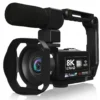 8K Digital Photography Camera 48MP Handheld DV 18X igital Zoom Camera Recorder 3'' LCD Touch Screen Portable Recording Camcorder