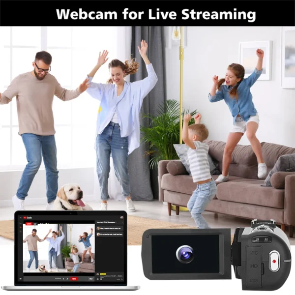 8K Digital Photography Camera 48MP Handheld DV 18X igital Zoom Camera Recorder 3'' LCD Touch Screen Portable Recording Camcorder - Image 4